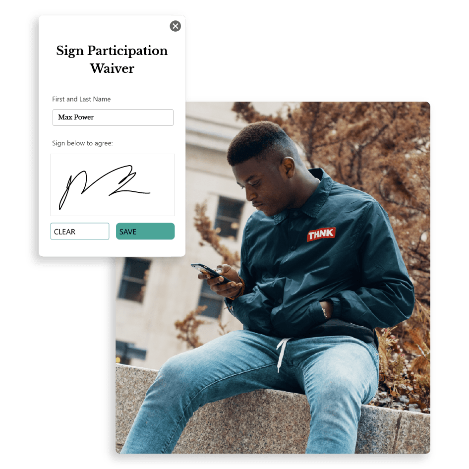 Collect Online signatures for waivers image
