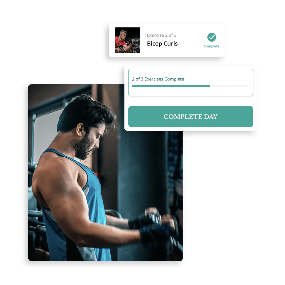 Track progress in your custom fitness app
